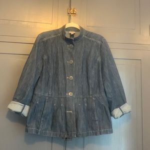 Unique denim jacket. J. Jill size 14